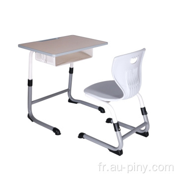 Table et chaise réglables portables pour étudiant unique